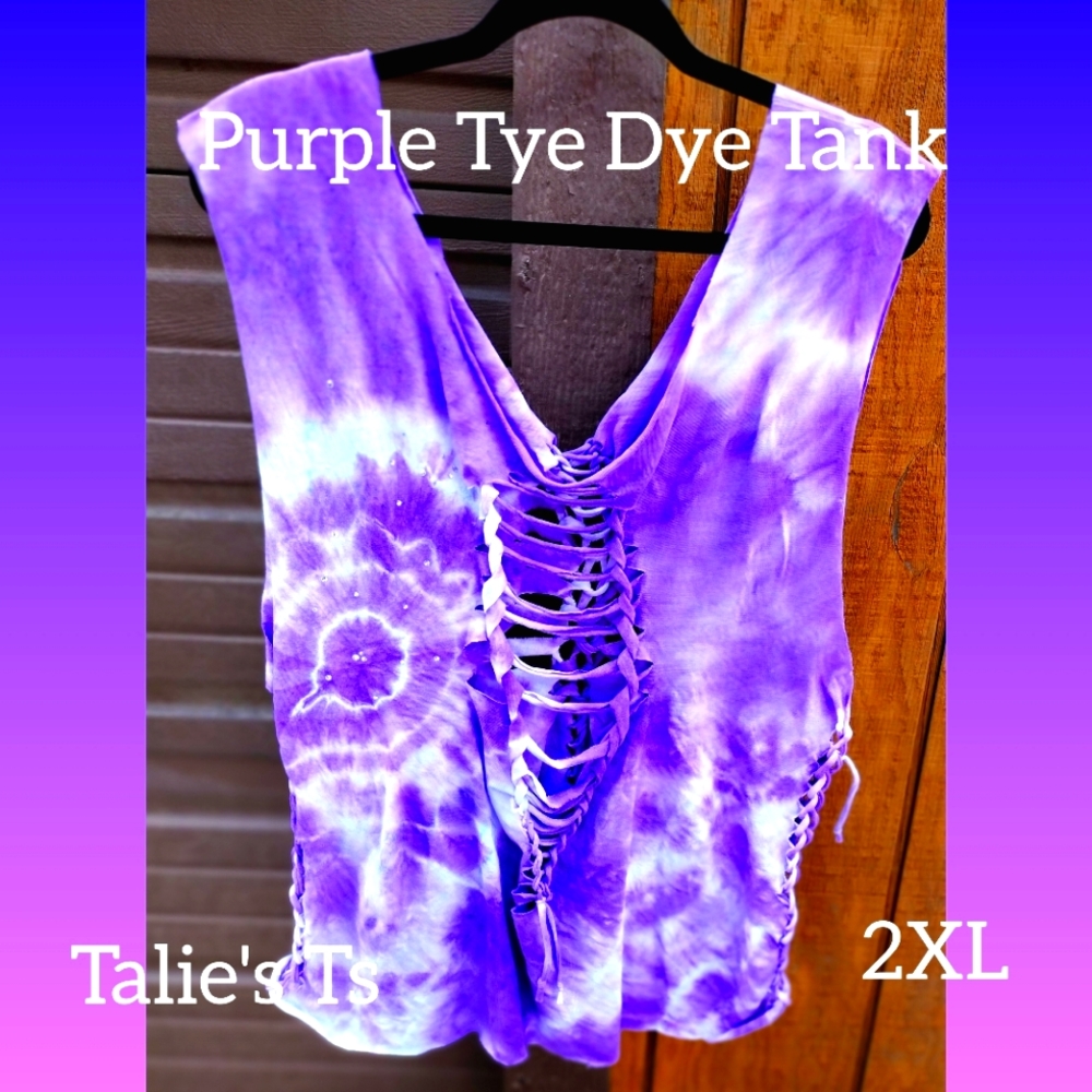 Purple Tye Dye Tank by Talie's Ts